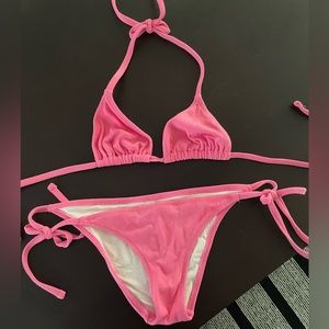 Solid & Stripe pink bikini